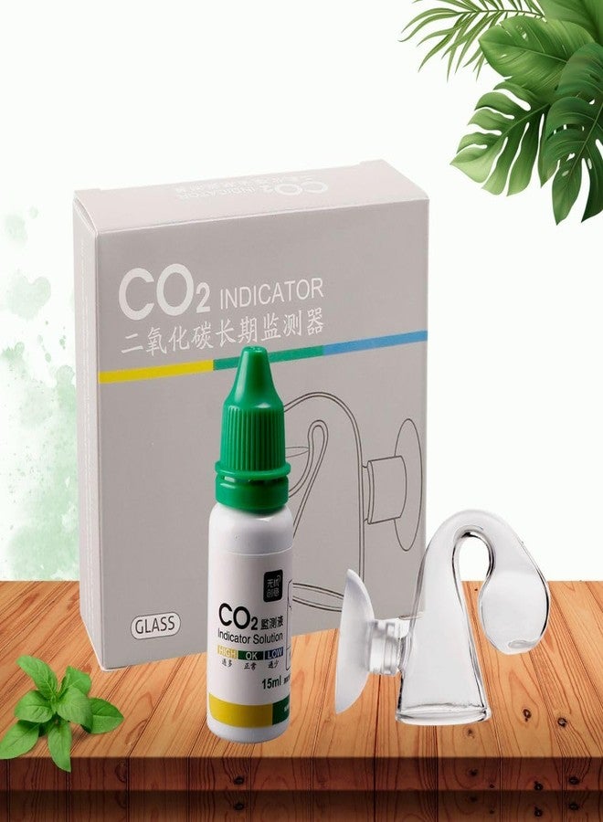 VAYINATO® Co2 Indicator Solution (15Ml) and Drop Checker Indicator Monitor (Glass) for Aquarium Fish Tank by Petzlifeworld - Image 1